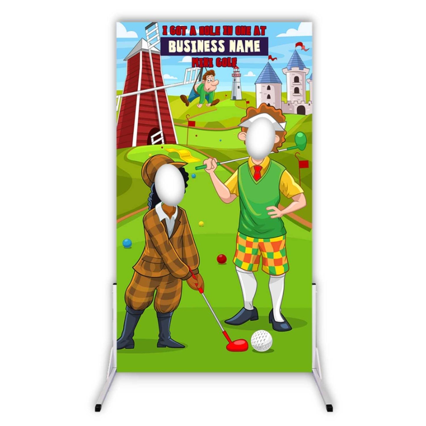 Crazy Golf Photo Standins: Traditional (Windmill & Castle)