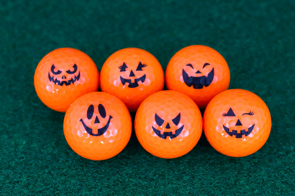 Mini pelotas de golf de Halloween