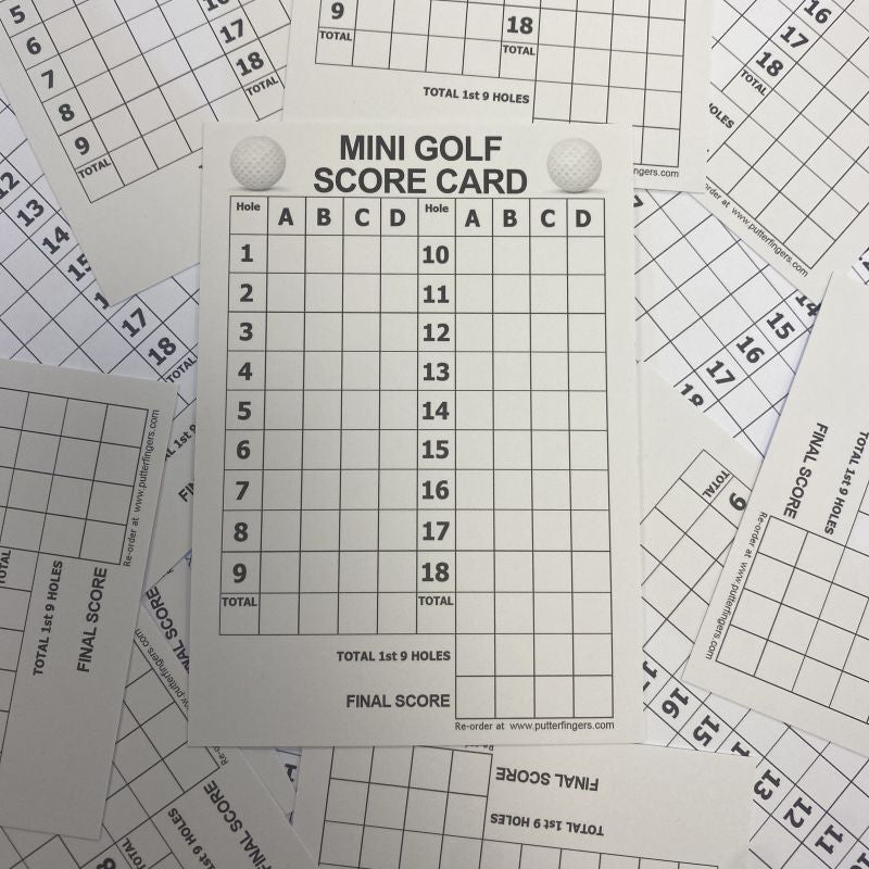 Mini Golf Scorecards (Pack of 1,000)