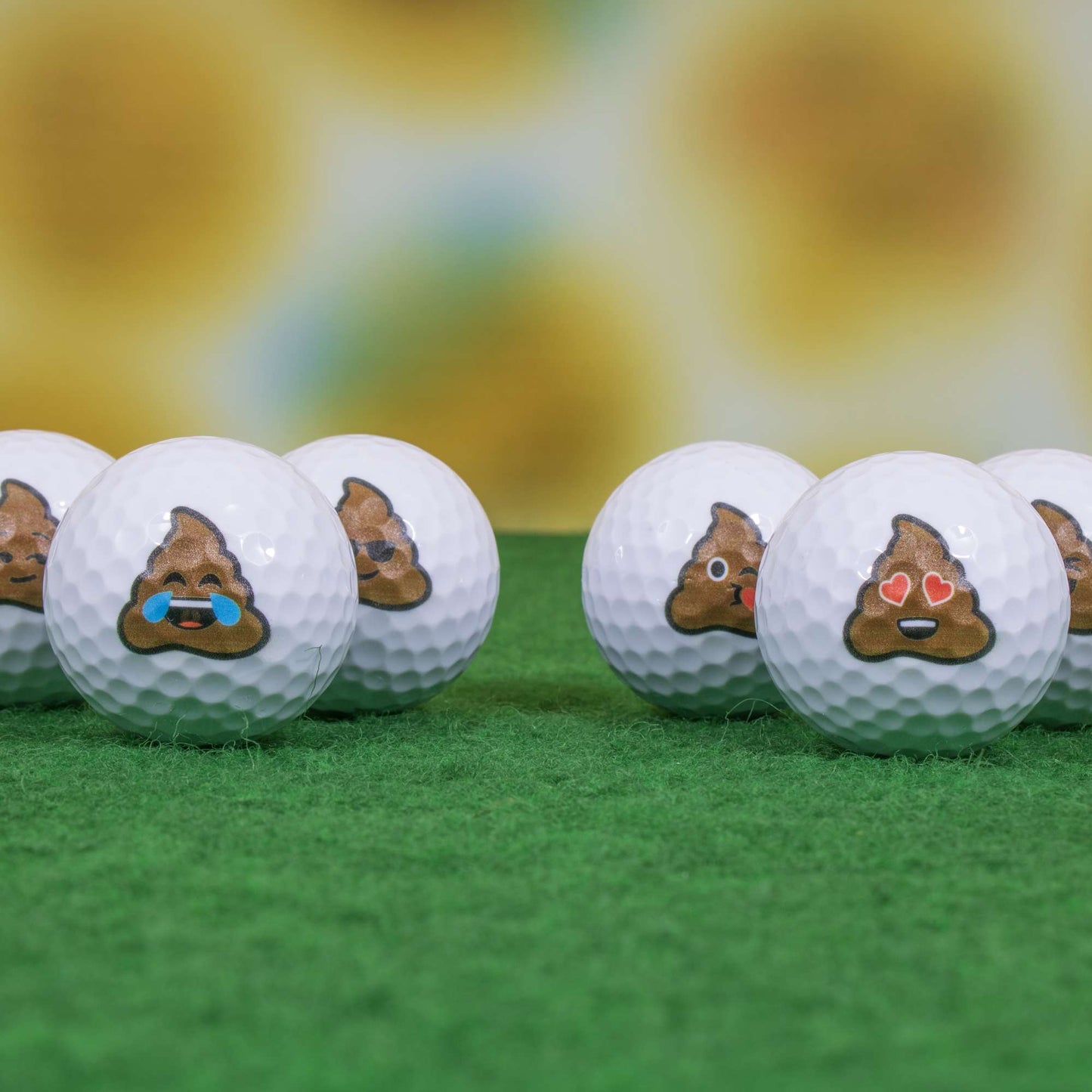 Poop Emoji Mini Golf Balls - White
