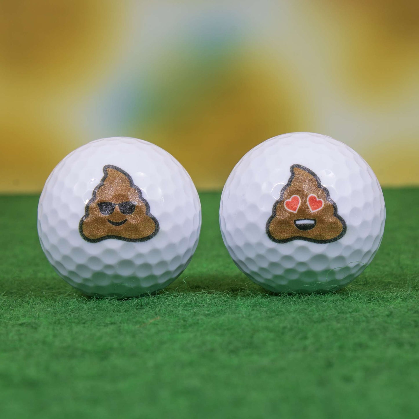 Poop Emoji Mini Golf Balls - White