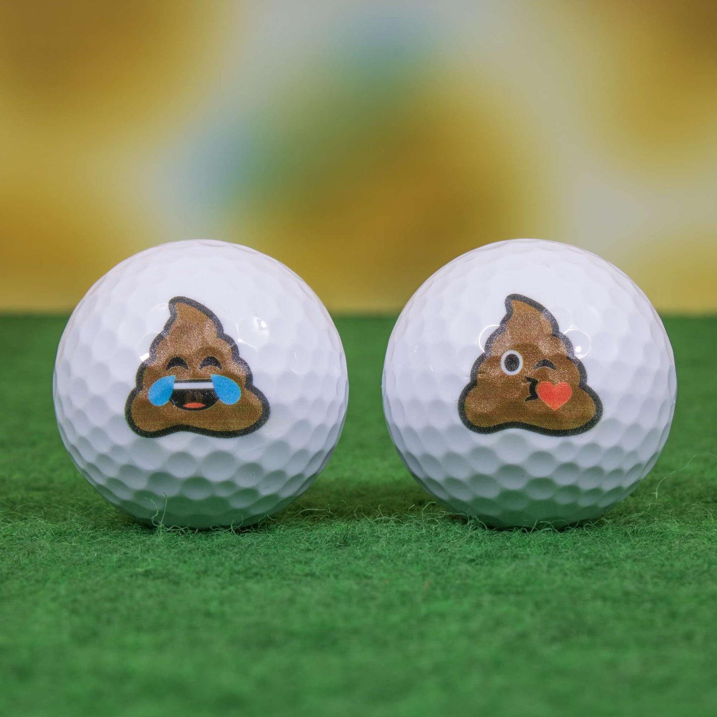 Poop Emoji Mini Golf Balls - White