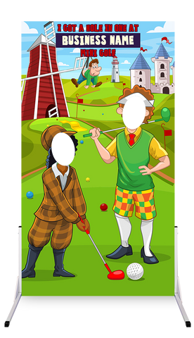 Crazy Golf Photo Standins: Traditional (Windmill & Castle)