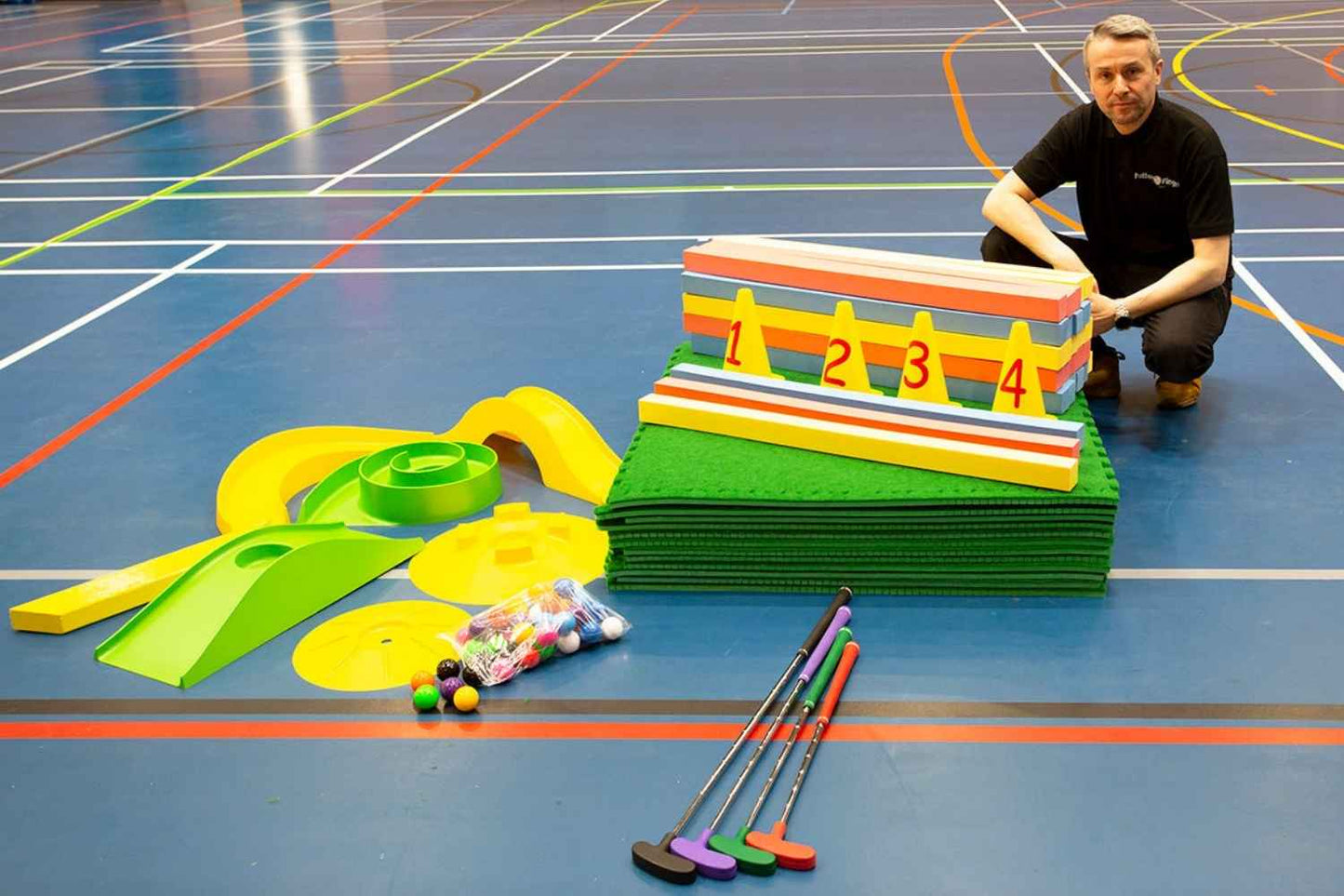 Parcours de mini-golf pour les écoles (4 trous)