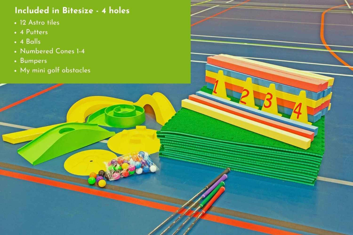 Parcours de mini-golf pour les écoles (4 trous)