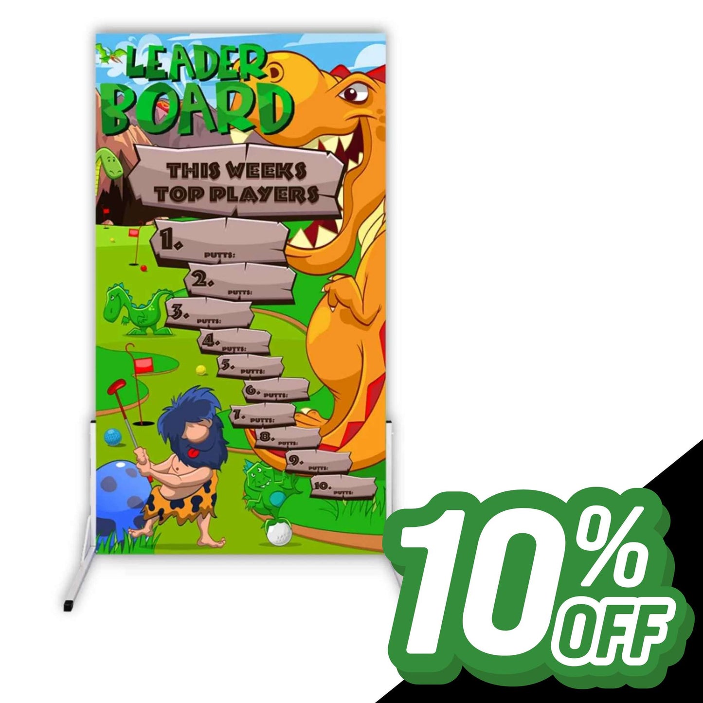 Branded Crazy Golf Leaderboard: Dinosaurs