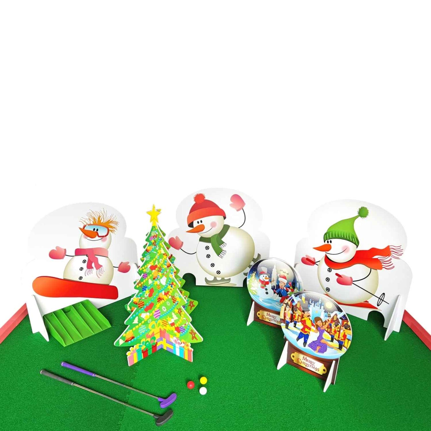 Obstáculos para minigolf, paquete navideño