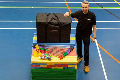 compact supersize mini golf course, ready for compact storing