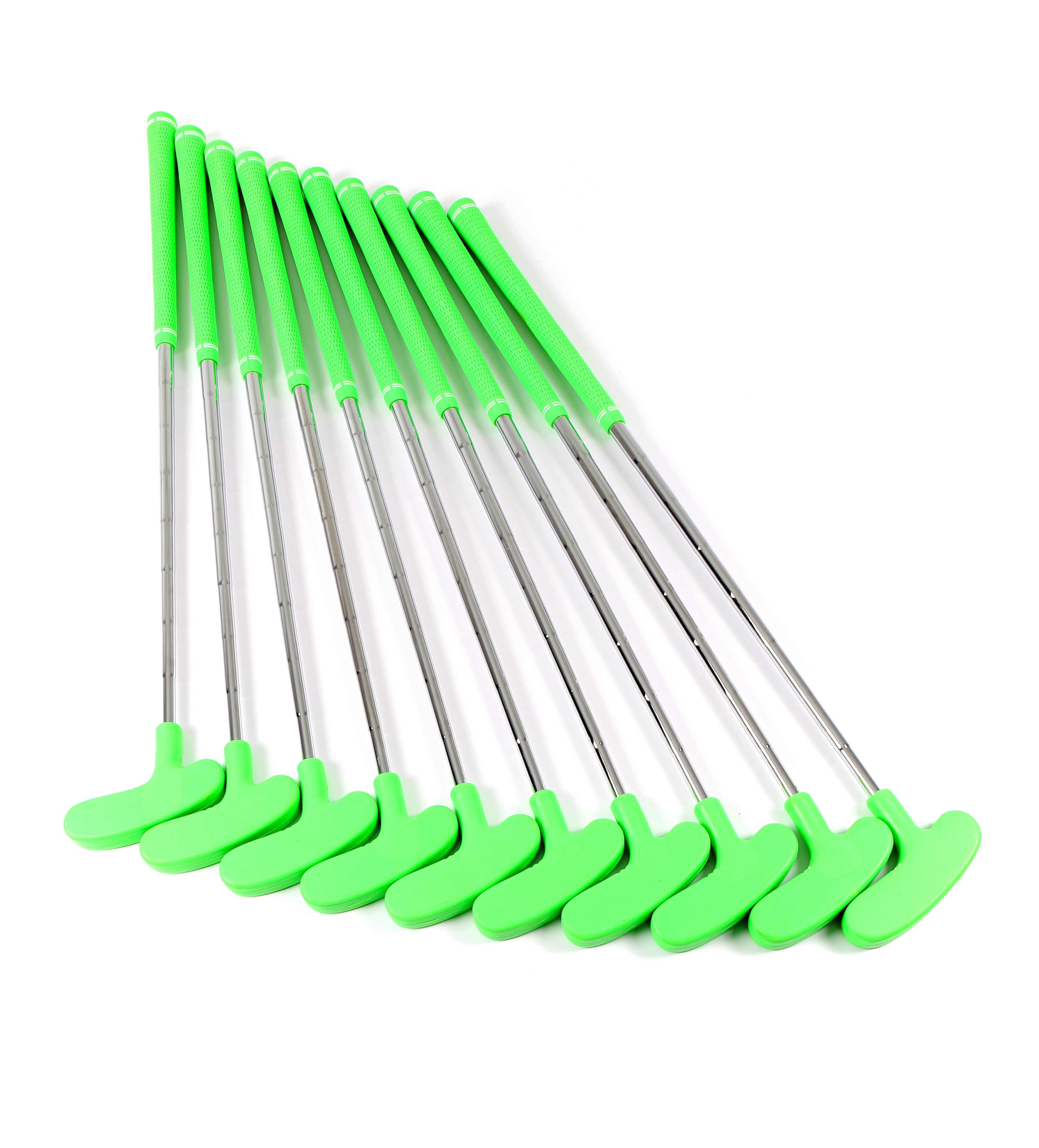 Bundle of 10 Junior UV Mini Golf Putters (Neon Lime 27")