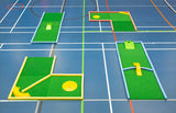 4 hole schools bitesize mini golf course, birds eye view