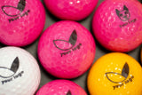 pink your logo sample balls in multiple designs