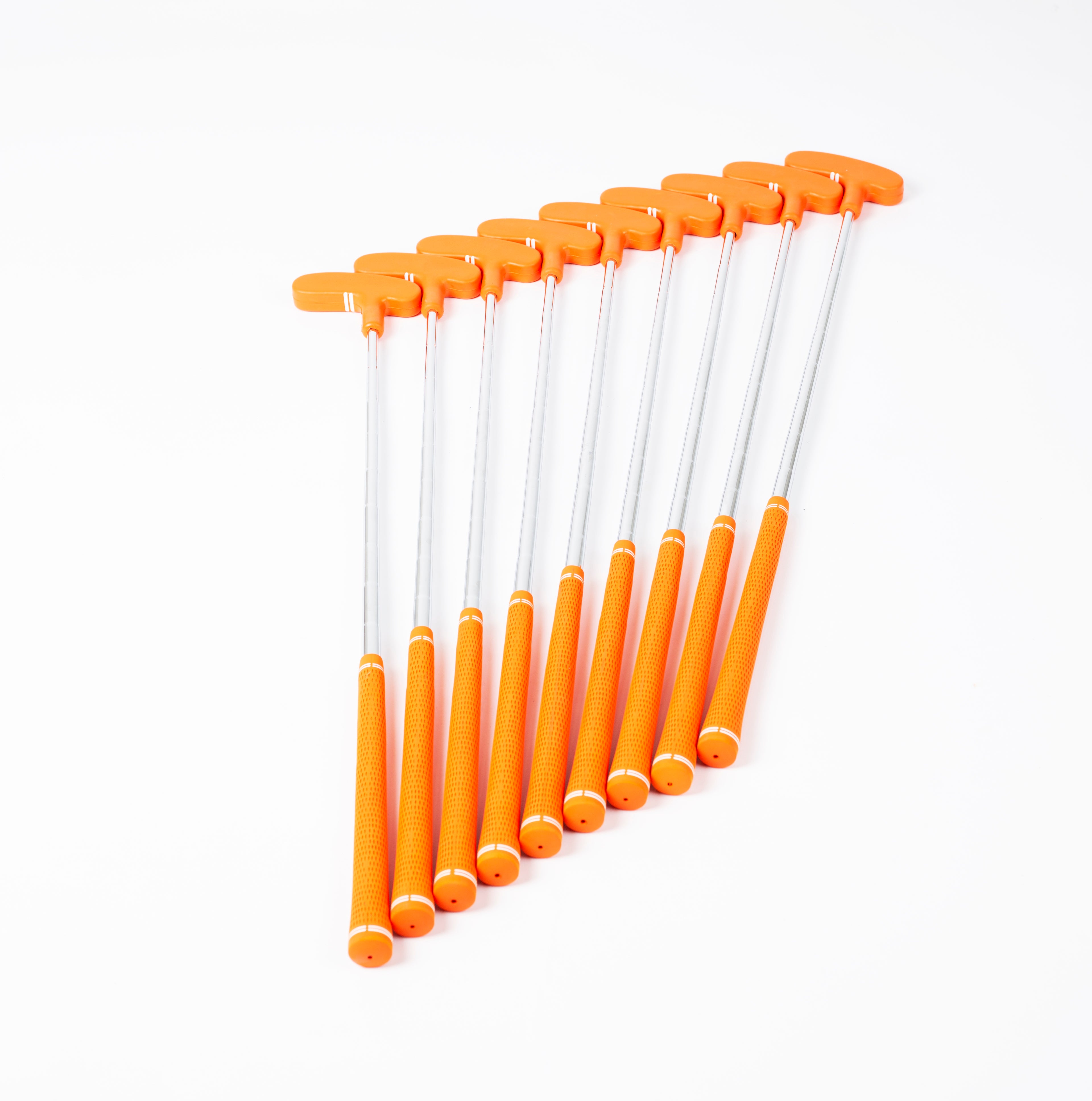 Bundle of 10 Junior Rubber Headed Mini Golf Putters (29" Orange)