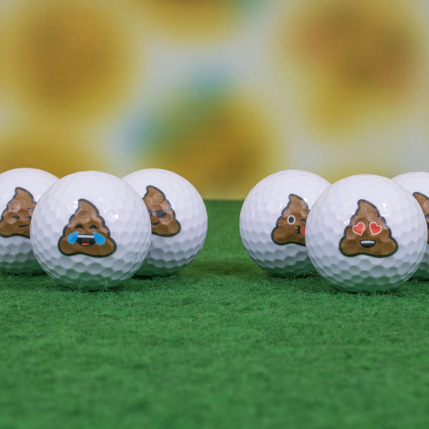 Poop Emoji Mini Golf Balls - White