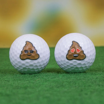 Poop Emoji Mini Golf Balls - White