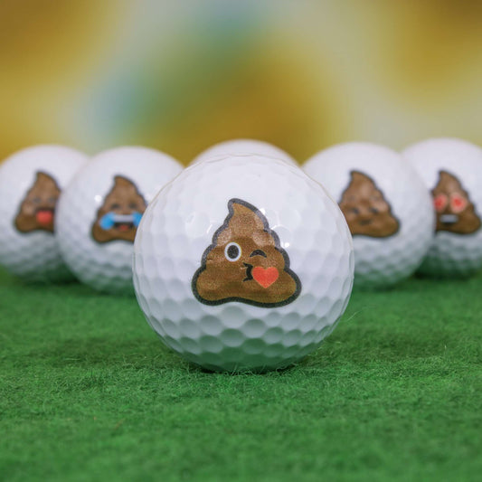 Poop Emoji Mini Golf Balls - White