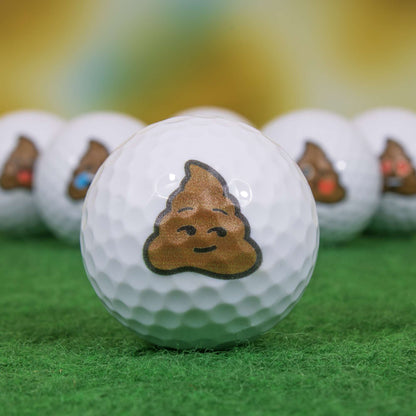 Poop Emoji Mini Golf Balls - White