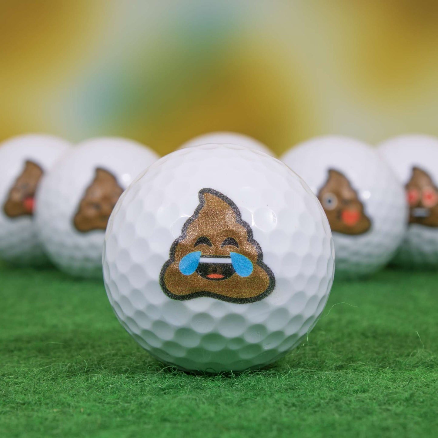 Poop Emoji Mini Golf Balls - White