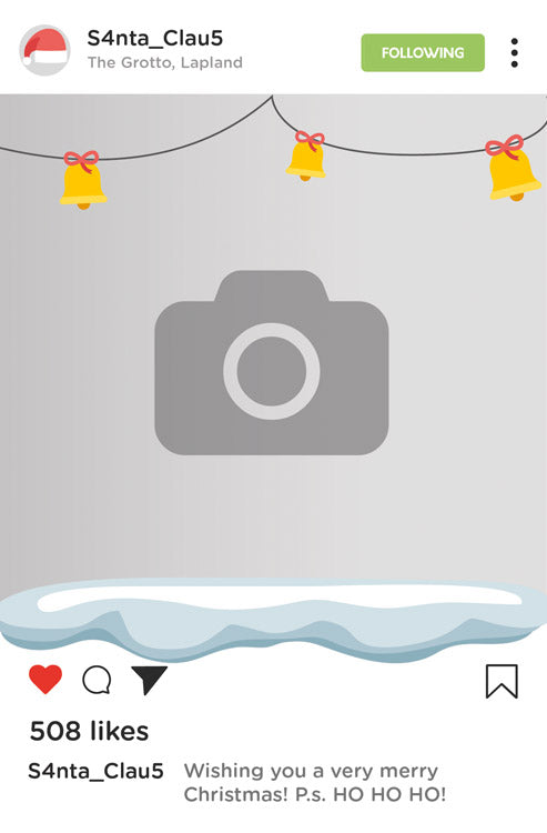 Christmas Instagram Style Card available at 180cm tall!