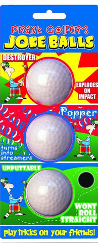 Longridge Prank Golfer’s Joke Balls - 3Pk - JS International