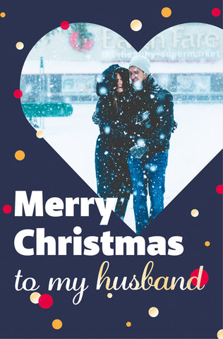 Giant Merry Christmas Husband Card available at 180cm tall!