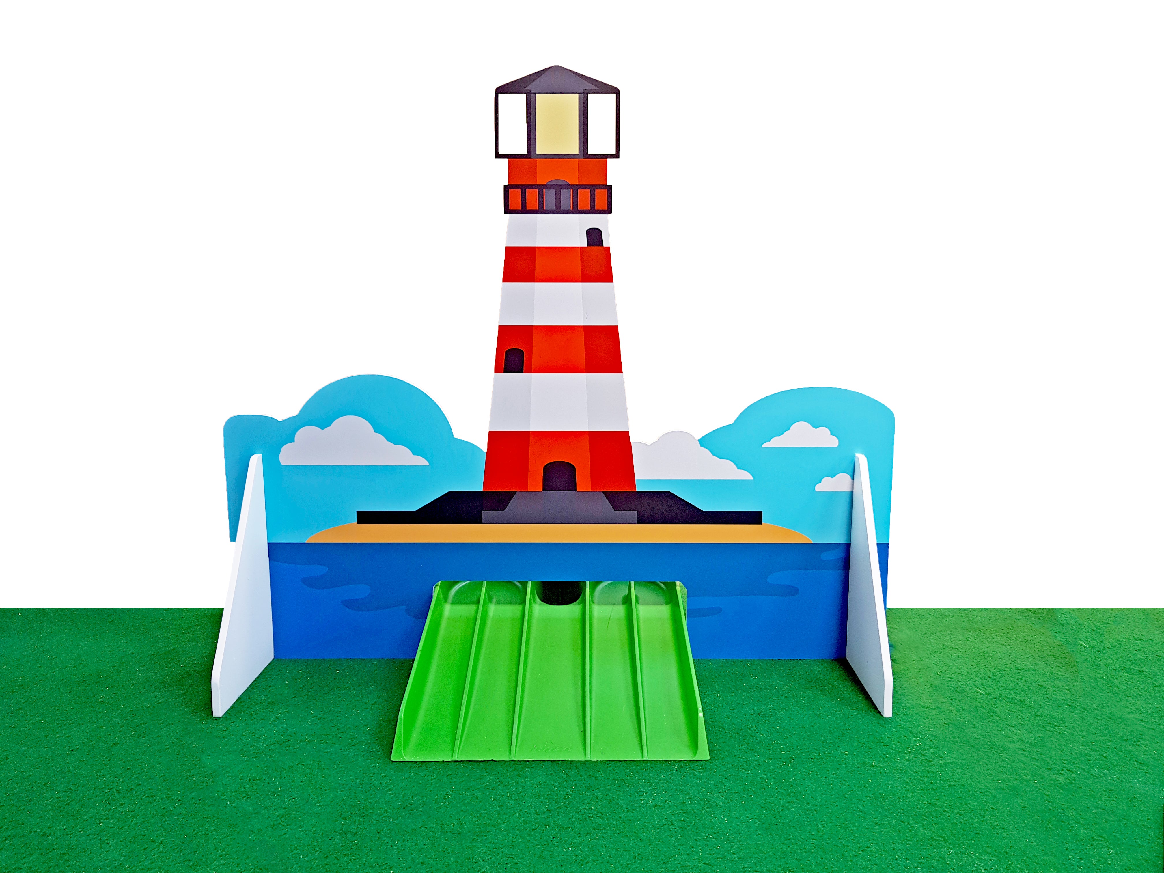 Lighthouse and Maze Obstacle