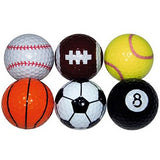 Sport Novelty Golf Ball Gift Set (Pack of 6) - Event Stuff Ltd Owns Putterfingers.com!
