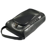 Black Leather Golf Shoe Bag - Event Stuff Ltd Owns Putterfingers.com!